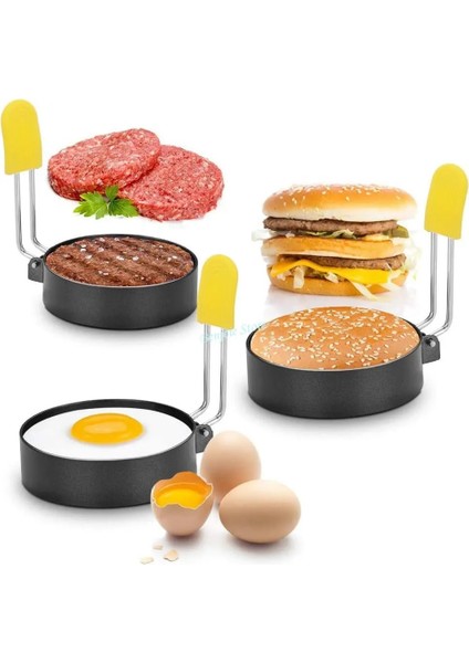 2 Adet Hiçbir Fırça Mcmuffins Pişirme Pişirme Halkaları Yumurta Mutfak Kalıp ve Yüzükler Şekillendirici Yuvarlak Aksesuarlar Yumurta Yumurta Kızartma Yumurta Yumurta Araçları Pişirme (Yurt Dışından)