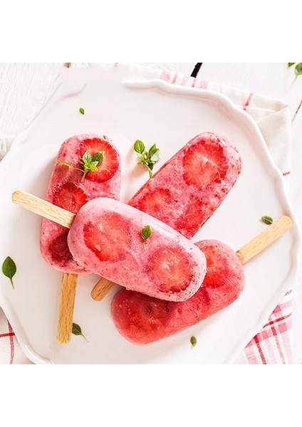 S Dondurma Kalıpları Silikon Gıda Sınıfı Buz Pop Küp Popsicle Kalıp Sopalarla Tatlı Dıy Magnum Kek Kalıbı Dondurma Yapma Makinesi (Yurt Dışından)