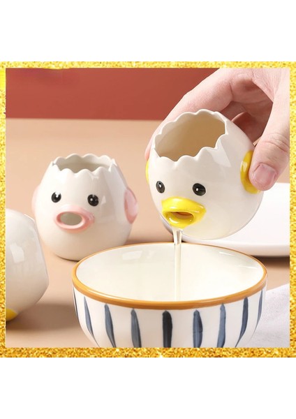 B Sevimli Tavuk Yumurta Beyaz Sarısı Ayırıcı 1 Adet Kawaii Protein Seramik Filtre Ayırıcı Pişirme Pişirme Mutfak Temel Sanat Aracı (Yurt Dışından) modelleri