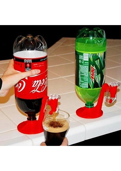 Kırmızı Kola Dispenseri Soda Ters Içme Suyu Dağıtım Anahtarı Makinesi Baş Aşağı Içecek Şişesi Tiryakisi Evde Kullanarak Dış Mekan (Yurt Dışından) fiyatları
