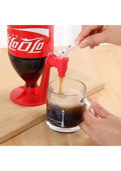 Kırmızı Kola Dispenseri Soda Ters Içme Suyu Dağıtım Anahtarı Makinesi Baş Aşağı Içecek Şişesi Tiryakisi Evde Kullanarak Dış Mekan (Yurt Dışından) modelleri