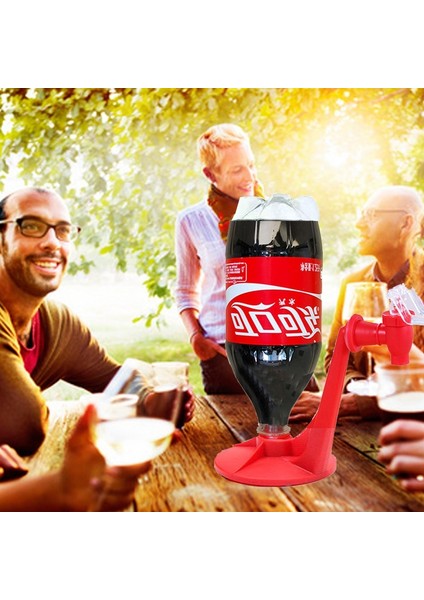 Kırmızı Kola Dispenseri Soda Ters Içme Suyu Dağıtım Anahtarı Makinesi Baş Aşağı Içecek Şişesi Tiryakisi Evde Kullanarak Dış Mekan (Yurt Dışından) indirimleri