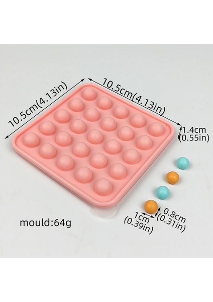 1 cm 25 Delik Silikon Buz Topu Kalıbı Gıda Sınıfı Yuvarlak Top Buz Küpü Kalıp Şeker Çikolata Fasulye Jöle Silikon Kapaklı Kalıp Mutfak Aksesuarları (Yurt Dışından)