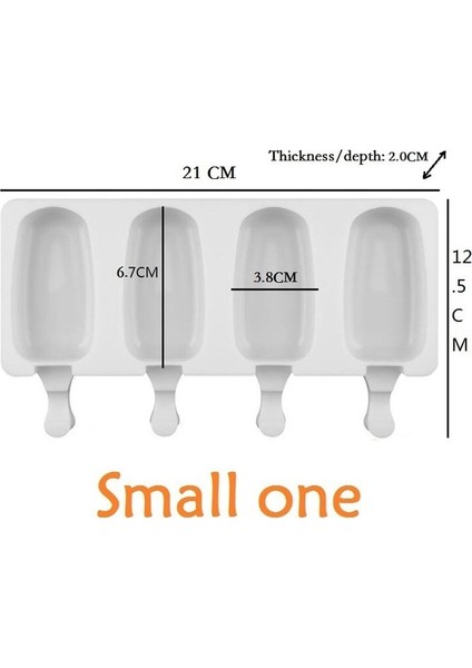 S 4/8 Delik Dondurma Silikon Kalıp Tatlı Dondurucu Meyve Buzlu Şeker Yapma Makinesi Kalıp Dıy Ev Yapımı Dondurma Kalıp Sopa ile (Yurt Dışından)