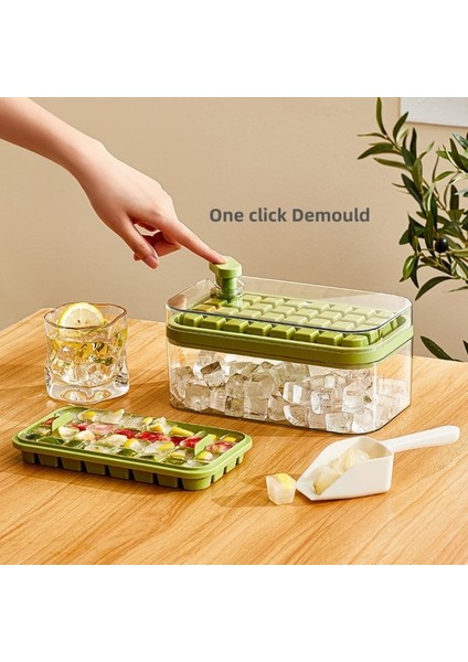 1 Ice Cube Tepsi Seti 2023 Silikon Buz Kalıbı ve Saklama Kutusu 2'si 1 Arada Ice Cube Tepsi Yapımı Kalıp Kutusu Maker Bar Mutfak Aksesuarları Mutfak Eşyaları Ev Aletleri (Yurt Dışından)