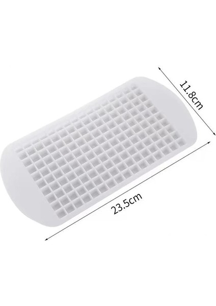 Beyaz 160 Izgara Mini Kare Buz Yapıcı Kalıp Buz Küpü Silikon Kalıp Silikon Buz Küpü Makinesi Katlanabilir Buz Küpü Tepsi Mutfak Popsicle Kalıp (Yurt Dışından)