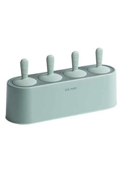 Yeşil Silikon Popsicle Kalıp Buz Küpü Makinesi Dondurma Kalıpları De Silicona Tepsi Popsicle Diy Tatlı Çubukları 4 Hücre Delik Meyve Suyu Yapmak (Yurt Dışından)