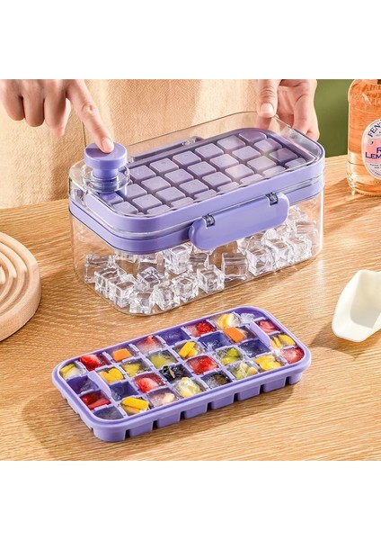 Yeşil 64 Buz Buz Silikon Kalıp Hızlı Pres Buz Araçları Krem Buz Kovası Kahve Buz Makinesi Tepsi Tipi Buzlu Küp Viski Topu Basın Gıda Sınıfı (Yurt Dışından) fırsatları