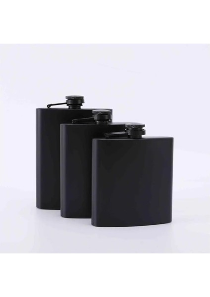 8oz 6oz/7oz/8oz Cep Şişesi Sızdırmaz Paslanmaz Çelik Flagon Şarap Pot Şişesi Likör Için Uygun Mat Siyah Cep Viski Şişesi (Yurt Dışından)