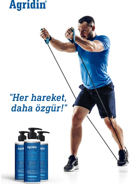 Gym Quick Reliever Cream Sporcu Masaj kremi Diz Bel Boyun Ayak bacak sorunlarında (Stronger) 200 ml