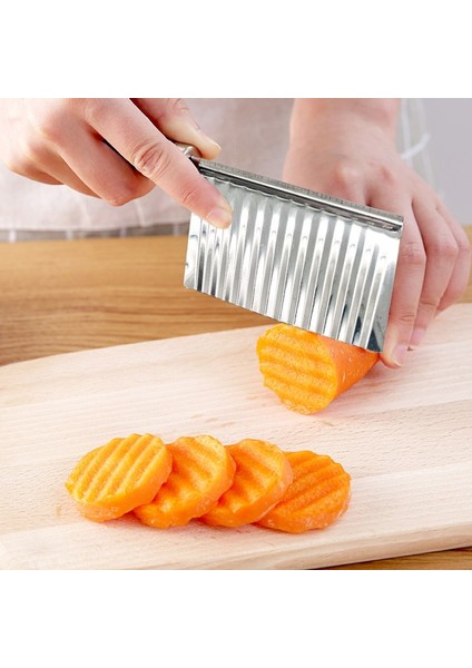 1 Adet Ev Patates Dalgalı Kenarlı Bıçak Paslanmaz Çelik Mutfak Gadget Sebze Meyve Kesme Soyucu Pişirme Araçları Mutfak Aksesuarı (Yurt Dışından) indirimleri