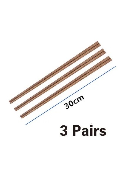 30 cm 3 Çift Uzun Çubuklarını Erişte Kızarmış Güveç Çin Tarzı Ahşap Ahşap Şehriye Pirzola Sopa Mutfak Reşo Çanak Kamu Bambu Çubuklarını (Yurt Dışından)