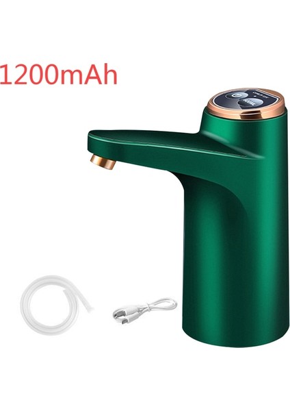 Yeşil Elektrikli Su Sebili Pompası Otomatik Su Kovası Şişe Pompası USB Şarj Edilebilir Namlulu Su Galon Pompası Standı ile (Yurt Dışından)