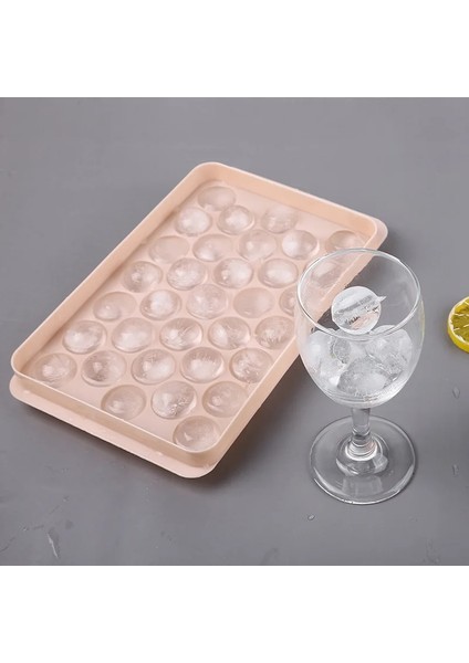Pembe Eşkenar Dörtgen Plastik Kalıplar Buz Tepsisi 33 Izgara 3D Yuvarlak Ev Bar Parti Kullanımı Yuvarlak Top Küp Yapımcıları Mutfak Dıy Dondurma Kalıpları Cocina Küp Krem (Yurt Dışından)