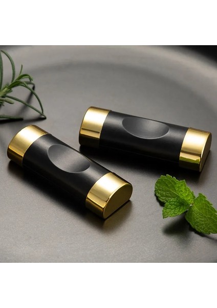 Siyah Altın Alaşım Çin Chopstick Gıda Sopa Suşi Çubuklarını Çubuklarını Dinlenme Çubuklarını Tutucu Kaşık Yastık Şekli Çerçeve Mutfak Aletleri (Yurt Dışından)