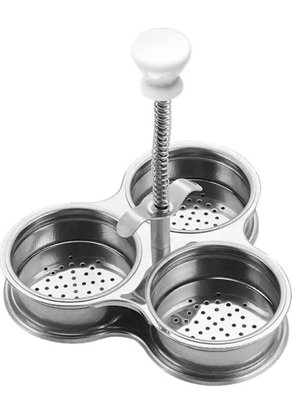 Gümüş Yumurta Vapur Temizlemesi Kolay Ayrılabilir Emek Tasarrufu 3 Izgaralar Haşlanmış Yumurta Pişirici Vapur Yumurta Kaçak Avcılık Tutucu Ev Gereçleri (Yurt Dışından)