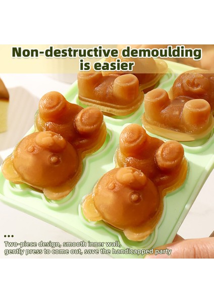 Sarı 1 Takım 4 Izgara 3D Küçük Teddy Bear Şekilli Buz Kalıbı Silikon Ayı Buz Küpü Kalıp Kahve Süt Çay Viski Makinesi Ev Dondurma Kalıbı (Yurt Dışından) indirimleri