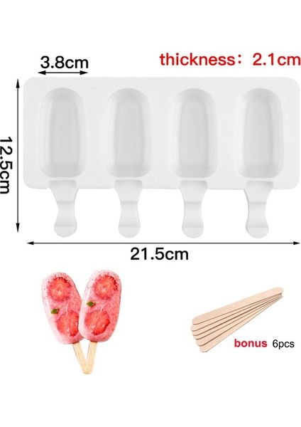 Küçük 107 Gıda Sınıfı Silikon Dondurma Kalıpları Çikolatalı Kek Popsicle Kalıp Dıy Ev Yapımı Dondurulmuş Meyve Buz Lolly Kalıp Ücretsiz Sticks (Yurt Dışından)