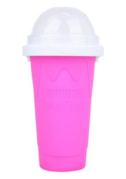 Pembe Bir Yaz Sıkma Ev Yapımı Milkshake Şişesi Hızlı Dondurulmuş Smoothie Kum Bardağı Tutam Bardak Dondurma Slushy Maker Hızlı Soğutma Sihirli (Yurt Dışından)