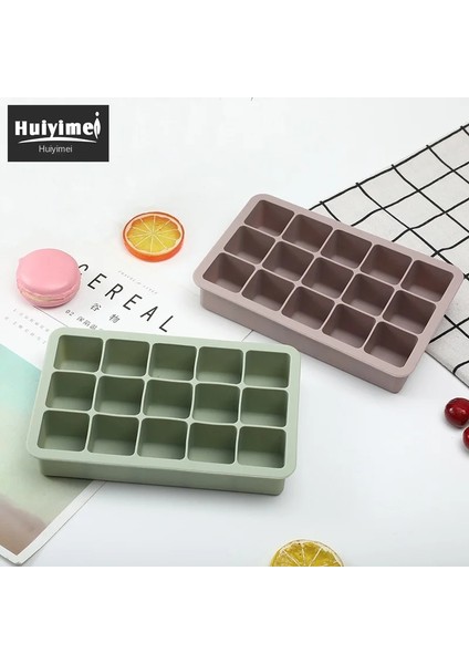 15 Izgara Yeşil Kapaksız Silikon Buz Küpü Kalıbı 3 Renk Büyük Izgara Buz Küpü Makinesi Kapaklı Esnek Silikon Buz Küpü Tepsisi Mutfak Aletleri ve Aksesuarları (Yurt Dışından) modelleri