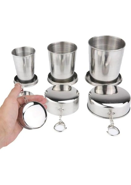 Fincan 75ML 75/140/250ML Yürüyüş Balıkçılık Seyahat Fincan Teleskopik Kupa Bira Kupa Katlanır Handcup Taşınabilir Doğa Sporları Kupa Katlanır Kapaklı Bardak (Yurt Dışından)