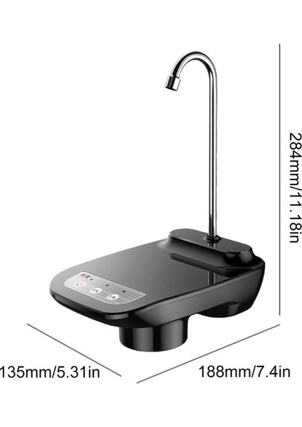 Siyah Taşınabilir Elektrikli Içme Suyu Sebili Otomatik Su Pompası Tepsi Galon Pompası ile USB Şarj Edilebilir Varil Su Sebilleri (Yurt Dışından) indirimleri
