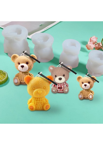 Stil 1 3D Teddy Bear Silikon Kalıp Çikolatalı Kek Kalıbı Buz Küpü Kalıpları Dondurma Dekorasyon Dıy Viski Şarap Kokteyl Silikon Kalıplar (Yurt Dışından) indirimleri