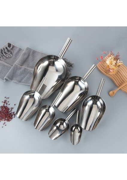 1 Adet 10 Inç 1 Adet Paslanmaz Çelik Buz Küpü Kürek Yuvarlak Kepçe Pub Bar Ev Mutfak Baharat Şeker Un Fındık Kepçe Mutfak Gadget Aksesuarları (Yurt Dışından) fırsatları