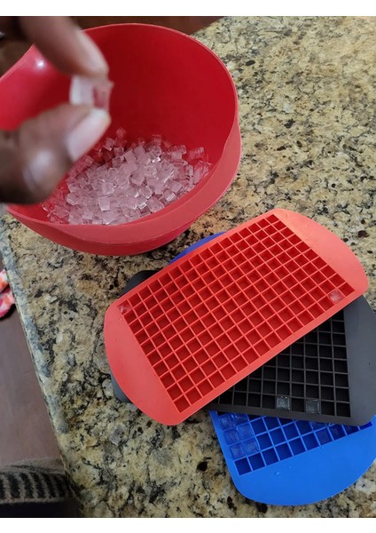 Black1 Silikon Mini Buz Küpü Tepsileri Küçük Buz Küpü Kalıpları Kolay Bırakılan Ezilmiş Buz Küpü Soğutma Viski Kokteyli Yumuşak Kalıp 2023 (Yurt Dışından) indirimleri