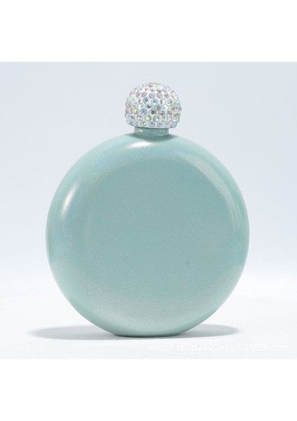 Yeşil 5 Oz Taşınabilir Flagon Viski Votka Karaf Cep Şişesi Kadınlar Için Elmas Monte Küçük Alkol Içme Şişesi Dış Mekan Araçları (Yurt Dışından)