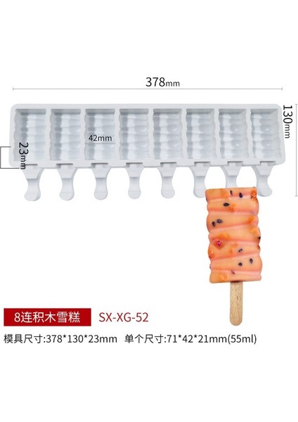 Stil 5 4/8 Hücre Yaz Buz Pop Maker Popsicle Kalıp Magnum Silikon Kalıp Silikon Dondurma Kalıp Buz Tepsisi Popsicle Kalıp Çikolata Aracı (Yurt Dışından)