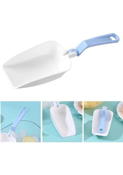 Mavi Katlanabilir Buz Kepçe Buz Makinesi Uzun Saplı Yerden Tasarruf Taşınabilir Anti Pas Buzdolabı Kepçe Gıda Kepçe Restoranlar Için Güvenli (Yurt Dışından) indirimleri