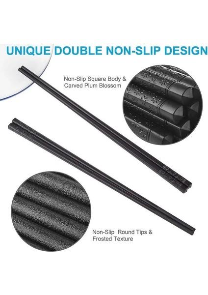 24CM-10PAIRS-JX Yemek Çubukları 10 Çift Yeniden Kullanılabilir Cam Elyaf Yiyecek Çubukları Japon Çin Kore Yemek ve Yemek Pişirmeye Uygun, Hepsi Bir Hediye Kutusunda (Yurt Dışından) indirimleri