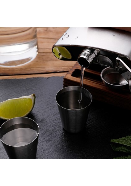 Gül Altın Seti 8oz Renkli Taşınabilir Flagon Cep Şişesi Seti Bardaklı Viski Votka Şarap Potu Paslanmaz Çelik Cep Şişesi Açık Içme Şişesi (Yurt Dışından)