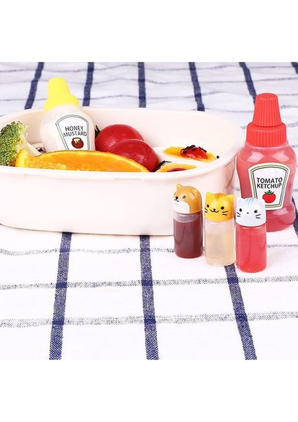 4 Adet Set Mini Çeşni Sıkılabilir Şişe Kutusu Salata Sosu Ketçap Sıkılabilir Kavanoz Konteyner Plastik Taşınabilir Öğle Yemeği Kutusu Salata Sosu Içerir (Yurt Dışından) modelleri