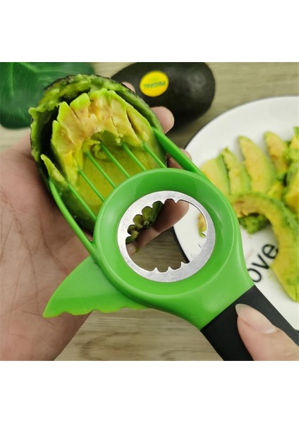 Temizle 3 In 1 Avokado Dilimleme Silikon Kavrama Kolu Avokado Shea Tart Splitter Pitter Kesici Çukur Sökücü Meyve Bıçağı Mutfak Gadget (Yurt Dışından)