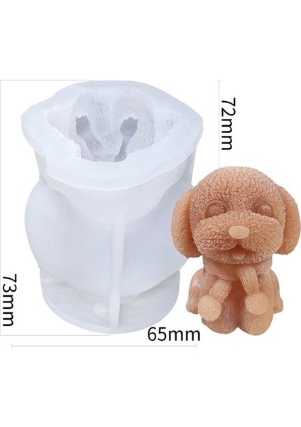 AA62-TEDDY Dog 3D Ice Cube Maker Küçük Teddy Bear Şekli Çikolatalı Kek Kalıp Tepsi Dondurma Dıy Aracı Viski Şarap Kokteyl Silikon Kalıp (Yurt Dışından)