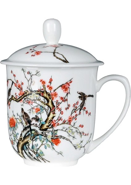 K Jingdezhen Seramik Çay Bardağı Kapaklı Kemik Çini Su Bardağı Ofis Toplantısı Vup Otel Şirketi Özelleştirilmiş Pastel Logo (Yurt Dışından) fırsatları