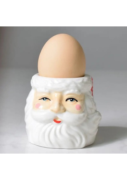Beyaz Noel Baba Yaratıcı Iskandinav Sevimli Yumurta Tepsisi Seramik Buğulanmış Yumurta Raf Dekor Hediye Yumurtalık Pişirme Alet Mutfak Aksesuarları (Yurt Dışından)