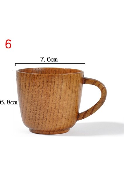 E Ahşap Büyük Göbek Kulplu Fincan El Yapımı Doğal Ladin Ahşap Içme Bira Çay Kahve Süt Su Japon Drinkware Mutfak Bar (Yurt Dışından)