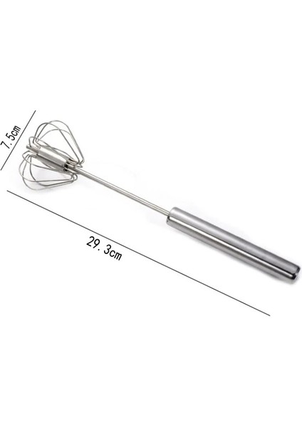 30 cm Yumurta Çırpıcı Paslanmaz Çelik Çırpma Yumurta Çırpıcı El Itme Döner Blender Çok Yönlü Mini Köpük Süt Köpürtücü Manuel Pişirme Mikser Mutfak Aracı (Yurt Dışından)