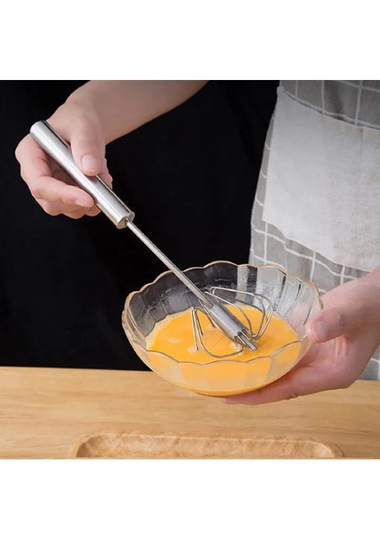 30 cm Yumurta Çırpıcı Paslanmaz Çelik Çırpma Yumurta Çırpıcı El Itme Döner Blender Çok Yönlü Mini Köpük Süt Köpürtücü Manuel Pişirme Mikser Mutfak Aracı (Yurt Dışından)