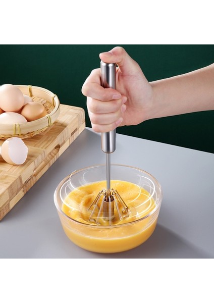 30 cm Yumurta Çırpıcı Paslanmaz Çelik Çırpma Yumurta Çırpıcı El Itme Döner Blender Çok Yönlü Mini Köpük Süt Köpürtücü Manuel Pişirme Mikser Mutfak Aracı (Yurt Dışından)
