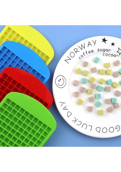 Kırmızı 160 Izgara Buz Küpü Silikon Kalıp Silikon Buz Küpü Makinesi Katlanabilir Buz Küpü Tepsi Mini Kare Buz Yapım Makinesi Kalıp Popsicle Kalıp (Yurt Dışından) modelleri