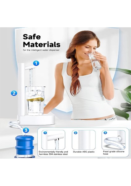 Siyah Akıllı Masaüstü Su Pompası Ayrılabilir USB Namlulu Su Sebili Otomatik Su Emici Açık Ev Içme Sebili (Yurt Dışından) fırsatları