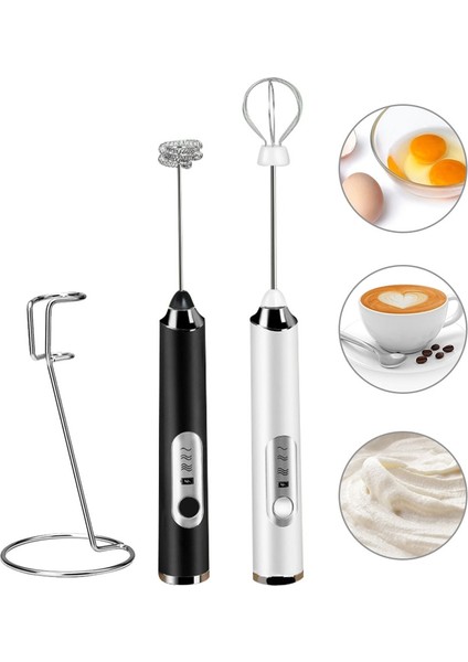 Beyaz Set Kablosuz Süt Köpürtücüler Elektrikli Köpük Makinesi Yumurta Çırpıcı El Blender USB Yüksek Yumurta Hızı Kahve Krem Mikser Mutfak Aletleri (Yurt Dışından) fiyatları