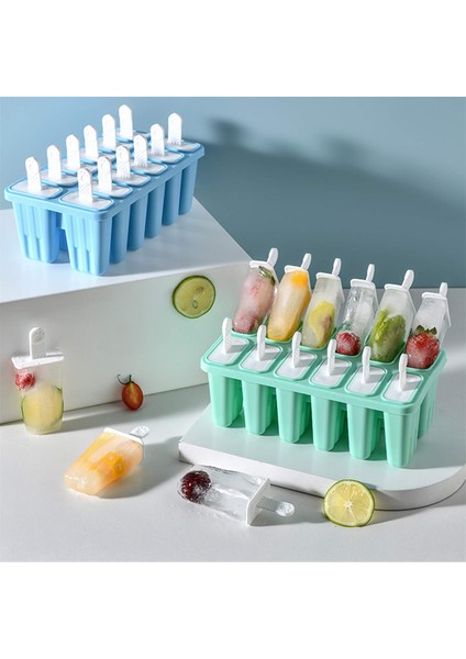 4 Izgaralar Kırmızı 4/6/10/12 Hücreler Buz Kutusu Silikon Dondurma Kalıp Yeniden Kullanılabilir Popsicle Kalıp Dıy Ev Yapımı Tatlı Dondurucu Meyve Suyu Buz Pop Maker (Yurt Dışından)