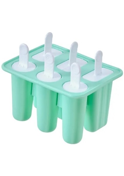 Altı Delik-Yeşil Silikon Popsicle Kalıp Çocuklar Sevimli Dondurma Silikon Kalıp Dıy Yapımı Buz Izgara Karikatür Popsicle Dondurma Kalıp Buz Topu Makinesi (Yurt Dışından) fiyatları