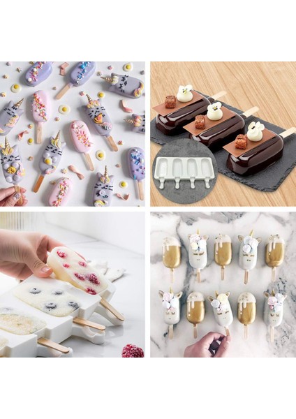 S Dondurma Kalıp Buz Lolly Kalıp Silikon Dondurma Kalıp 4/8-Cavity Kek Pop Kalıpları Pişirme Kalıpları (Yurt Dışından) indirimleri