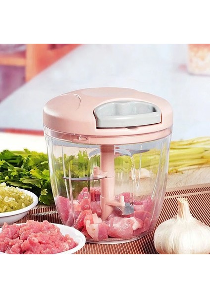 Pembe 500ML B Çok Fonksiyonlu Sarımsak Kıyıcı Sarımsak Ezici Basın Karıştırıcı Kıyıcı Kıyma Makinesi Kesici Sarımsak El Kırıcı Mutfak Gadget Araçları (Yurt Dışından)
